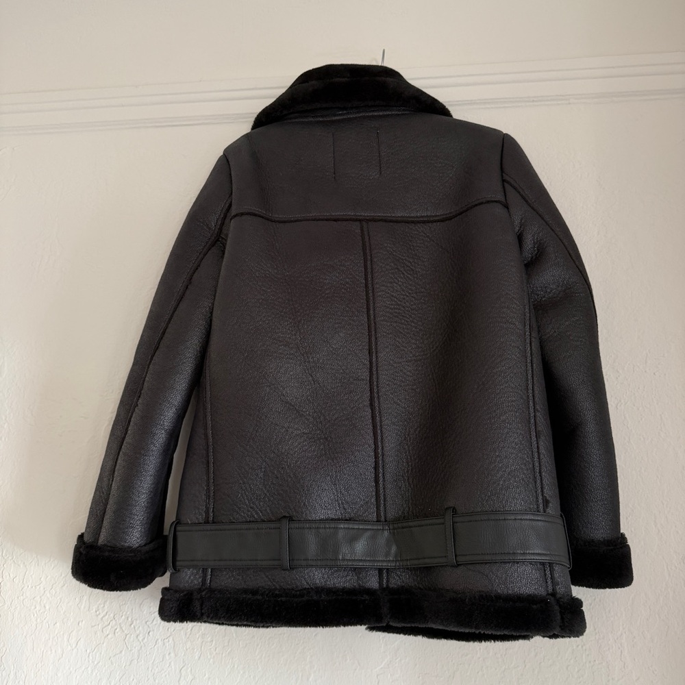 Zara Woman Double Faced Jacket in Black. Size XS - Picture 7 of 9